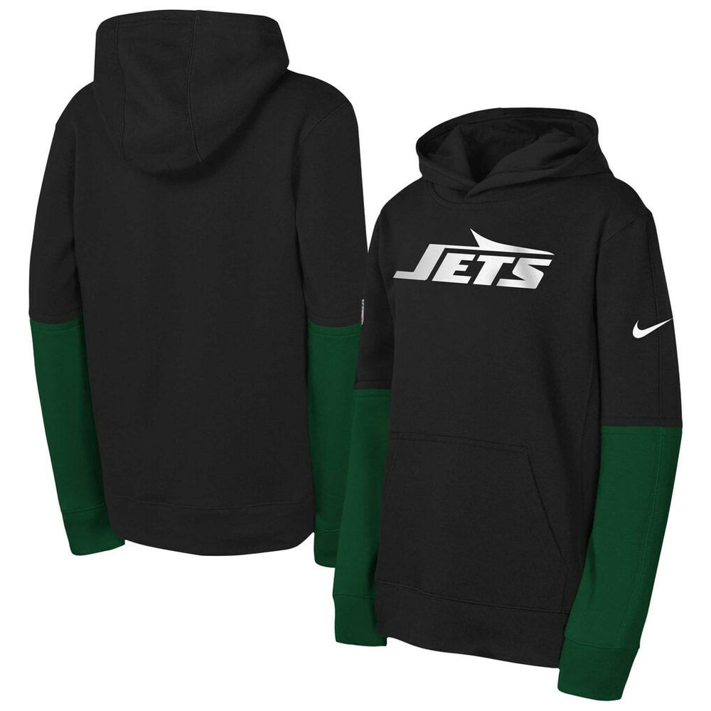 New York Jets Youth Club Pullover Hoodie - Black - Nike
