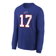 Josh Allen Buffalo Bills Youth Player Name & Number Long Sleeve T-Shirt - Royal - Nike