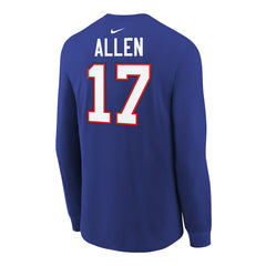 Josh Allen Buffalo Bills Youth Player Name & Number Long Sleeve T-Shirt - Royal - Nike