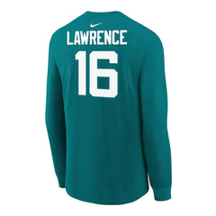 Trevor Lawrence Jacksonville Jaguars Youth Player Name & Number Long Sleeve T-Shirt - Teal - Nike