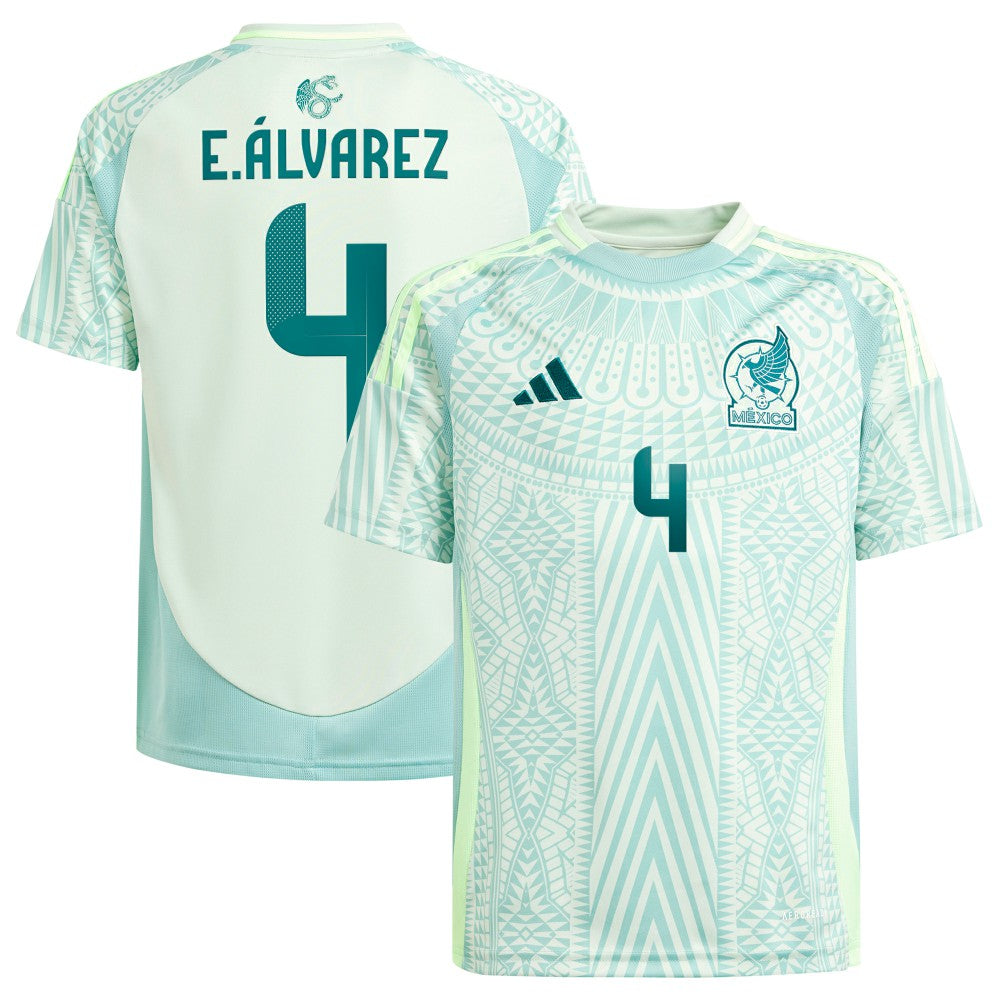 Adidas - Edson Alvarez Mexico National Team Youth 2024 Away Replica Player Jersey - Green