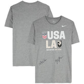 Fanatics - Gisele Thompson & Alyssa Thompson Angel City FC & USWNT Multi-Signed Gray T-Shirt
