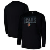 Chicago Bears Profile Big & Tall Pop Long Sleeve T-Shirt - Black - NFL
