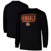 Cincinnati Bengals Profile Big & Tall Pop Long Sleeve T-Shirt - Black - NFL