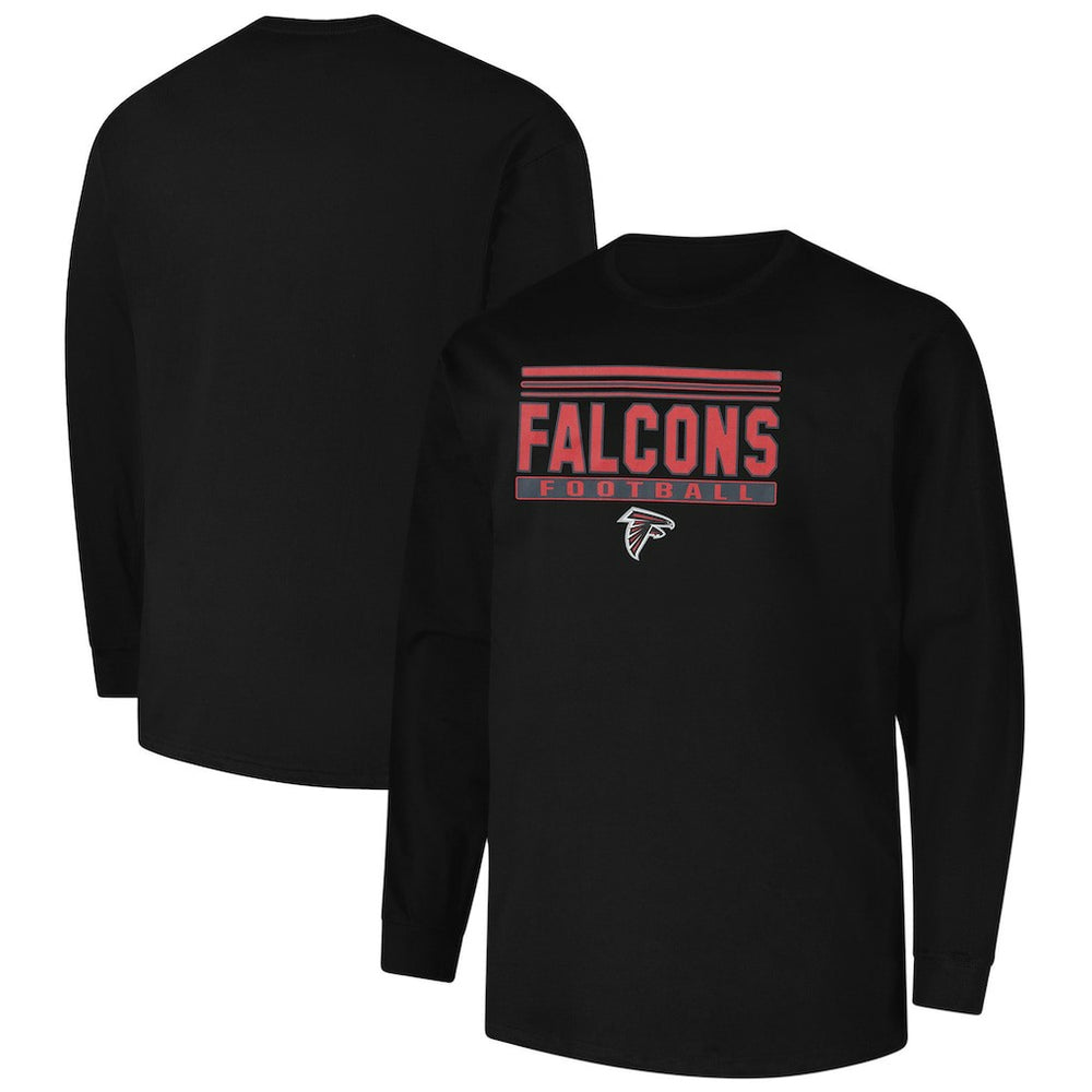 Atlanta Falcons Profile Big & Tall Pop Long Sleeve T-Shirt - Black - NFL