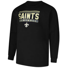 New Orleans Saints Profile Big & Tall Pop Long Sleeve T-Shirt - Black - NFL