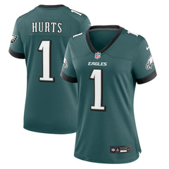 Jalen Hurts Philadelphia Eagles Women's Team Game Jersey - Midnight Green - Nike