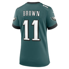 A.J. Brown Philadelphia Eagles Women's Team Game Jersey - Midnight Green - Nike