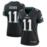 A.J. Brown Philadelphia Eagles Women's Alternate Game Jersey - Black - Nike