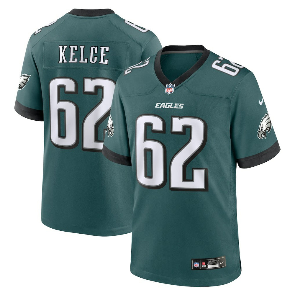 Jason Kelce Philadelphia Eagles Team Game Jersey - Midnight Green - Nike