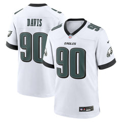Jordan Davis Philadelphia Eagles White Game Jersey - White - Nike