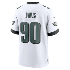 Jordan Davis Philadelphia Eagles White Game Jersey - White - Nike