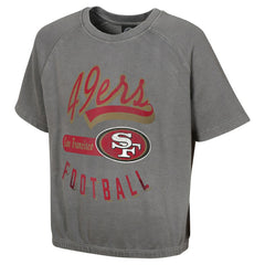 San Francisco 49ers Women's Mineral Wash Short Sleeve Top - Gray - NFL