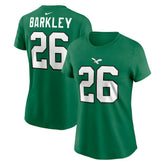 Saquon Barkley Philadelphia Eagles Women's Player Name & Number T-Shirt - Kelly Green - Nike