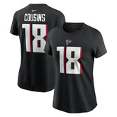 Kirk Cousins Atlanta Falcons Women's Player Name & Number T-Shirt - Black - Nike