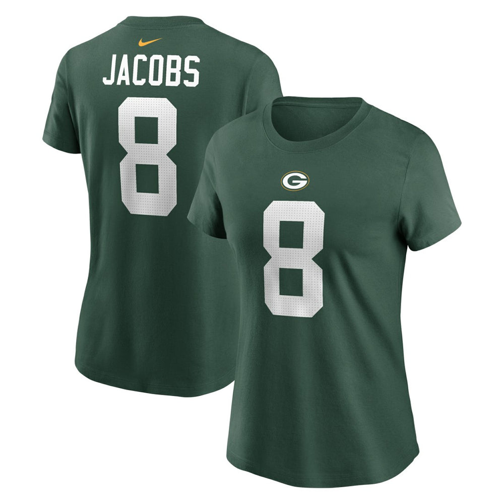 Josh Jacobs Green Bay Packers Women's Player Name & Number T-Shirt - Green - Nike