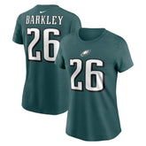 Saquon Barkley Philadelphia Eagles Women's Player Name & Number T-Shirt - Midnight Green - Nike