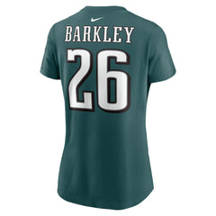 Saquon Barkley Philadelphia Eagles Women's Player Name & Number T-Shirt - Midnight Green - Nike