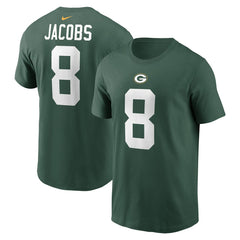 Josh Jacobs Green Bay Packers Player Name & Number T-Shirt - Green - Nike
