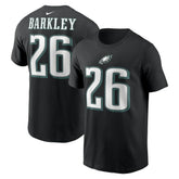 Saquon Barkley Philadelphia Eagles Player Name & Number T-Shirt - Black - Nike