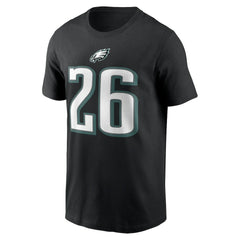 Saquon Barkley Philadelphia Eagles Player Name & Number T-Shirt - Black - Nike