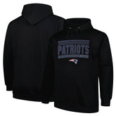 New England Patriots Big & Tall Pop Pullover Hoodie - Black - Fanatics