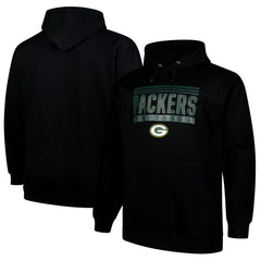 Green Bay Packers Big & Tall Pop Pullover Hoodie - Black - Fanatics