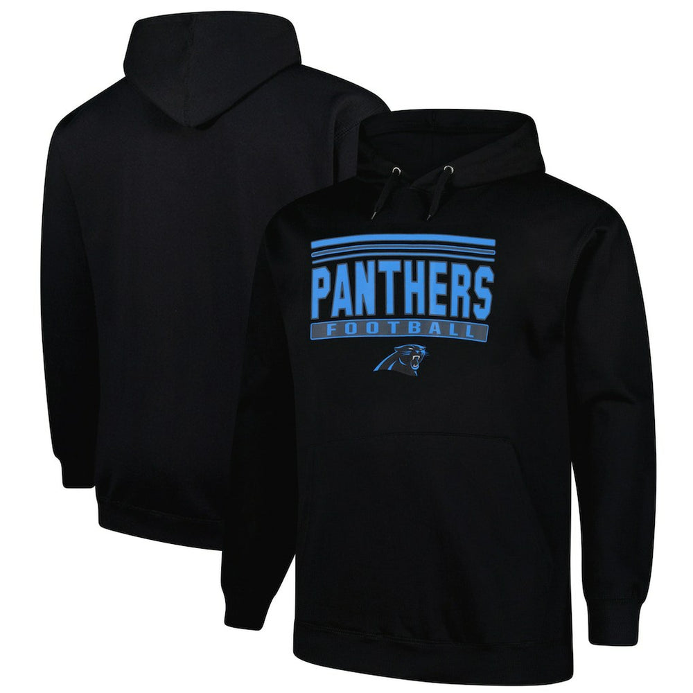 Carolina Panthers Big & Tall Pop Pullover Hoodie - Black - Fanatics