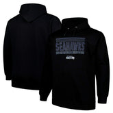 Seattle Seahawks Big & Tall Pop Pullover Hoodie - Black - Fanatics