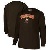 Cleveland Browns Big & Tall Throwback Thermal Long Sleeve T-Shirt - Brown - Fanatics