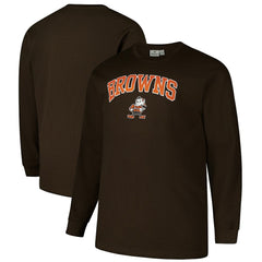 Cleveland Browns Big & Tall Throwback Thermal Long Sleeve T-Shirt - Brown - Fanatics