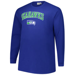 Seattle Seahawks Big & Tall Throwback Thermal Long Sleeve T-Shirt - Royal - Fanatics
