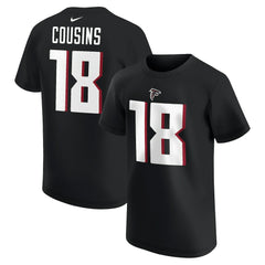 Kirk Cousins Atlanta Falcons Youth Player Name & Number T-Shirt - Black - Nike