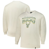 47 brand Milwaukee Bucks '47 Big & Tall Spotlight Headline Pullover Sweatshirt Cream
