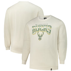 47 brand Milwaukee Bucks '47 Big & Tall Spotlight Headline Pullover Sweatshirt Cream