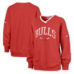 47 brand Chicago Bulls '47 Women's Rise Wax Pack Daze '80s Oversize Pullover Sweatshirt Red
