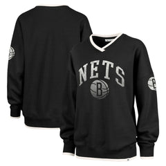 47 brand Brooklyn Nets '47 Women's Rise Wax Pack Daze '80s Oversize Pullover Sweatshirt Black