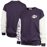47 brand Los Angeles Lakers '47 Women's Rise Andie Pullover Sweatshirt Oversized Pullover Sweatshirt Purple