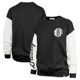 47 brand Brooklyn Nets '47 Women's Rise Andie Oversized Pullover Sweatshirt Black