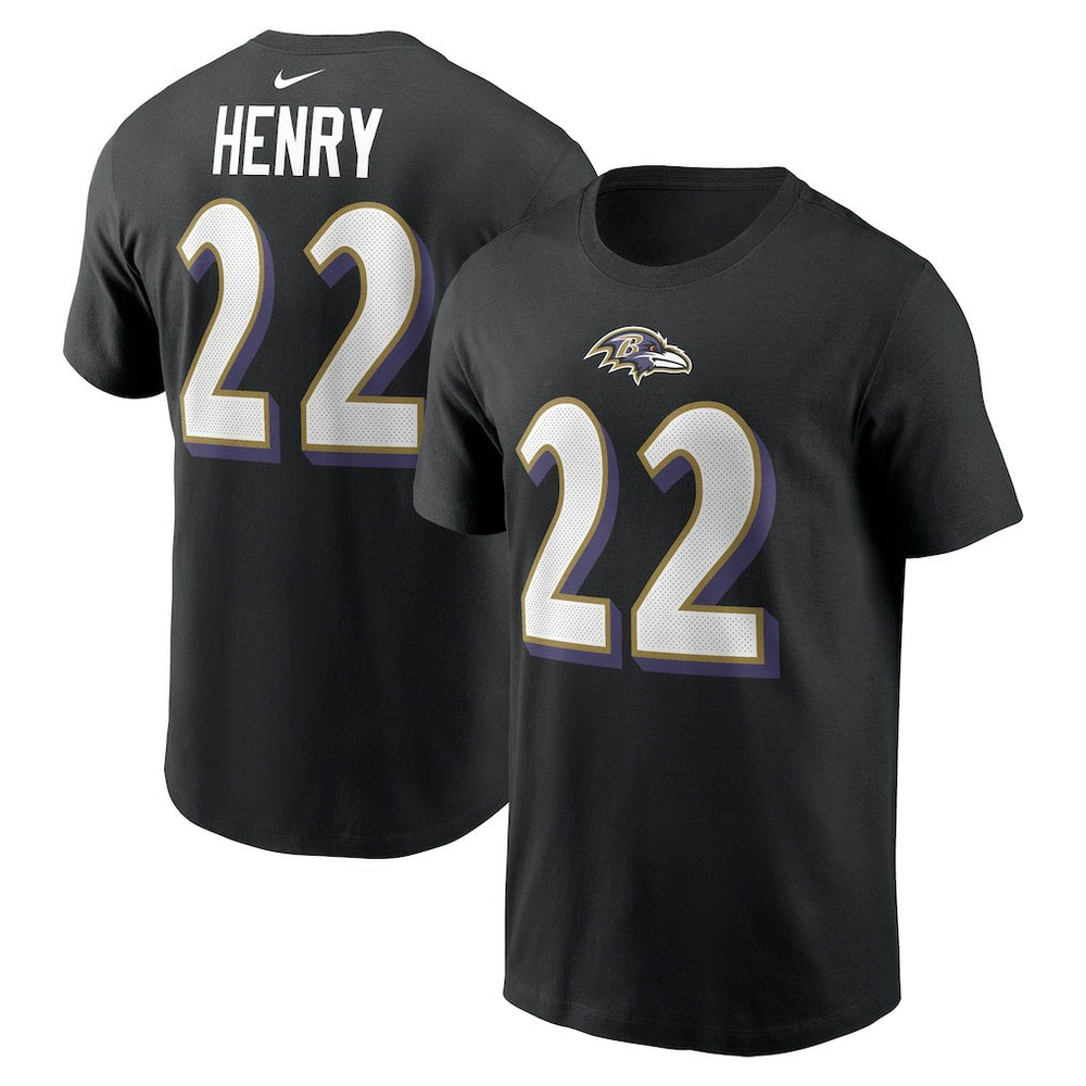 Derrick Henry Baltimore Ravens Player Name & Number T-Shirt - Black - Nike