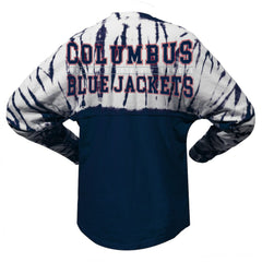 Columbus Blue Jackets Spirit Jersey Unisex Crystal Half Dye Long Sleeve T-Shirt - Navy | NHL online