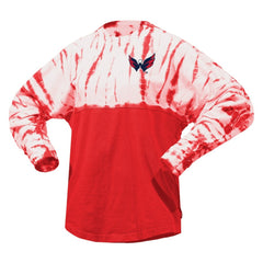 Washington Capitals Spirit Jersey Unisex Crystal Half Dye Long Sleeve T-Shirt - Red | NHL sale