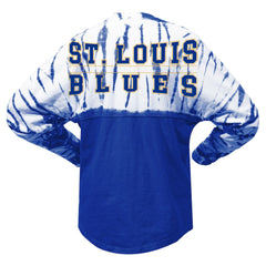 St. Louis Blues Spirit Jersey Unisex Crystal Half Dye Long Sleeve T-Shirt - Blue | NHL discount