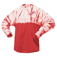 Detroit Red Wings Spirit Jersey Unisex Crystal Half Dye Long Sleeve T-Shirt - Red | NHL on sale