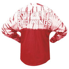 Detroit Red Wings Spirit Jersey Unisex Crystal Half Dye Long Sleeve T-Shirt - Red | NHL on sale
