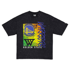 New Era Golden State Warriors Sport Classics Enzyme Washed T-Shirt Black