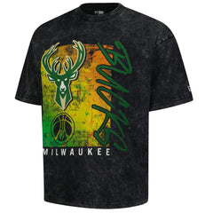 New Era Milwaukee Bucks Sport Classics Enzyme Washed T-Shirt Black