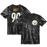 T.J. Watt Pittsburgh Steelers Women's Player Name & Number V-Neck Fashion Jersey - Black - NFL