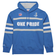 Detroit Lions Vintage Logo Head Coach Fleece Pullover Hoodie - Blue - NFL