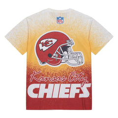 Kansas City Chiefs Team Burst Vintage Logo T-Shirt - White - Mitchell & Ness